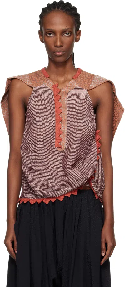 Kiko Kostadinov Weathervane Top In Animal Print
