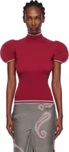 Kiko Kostadinov Red Simone Knit Turtleneck In Red