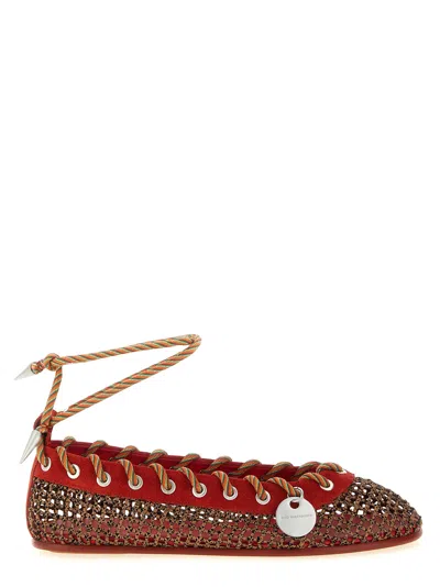 Kiko Kostadinov Reticella Flat Shoes Red In Multi