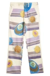 Kiko Kostadinov Riadis Print Jersey Trousers In Grey Graphic