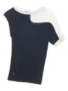 Kiko Kostadinov Ribbed Two-tone Top In Black