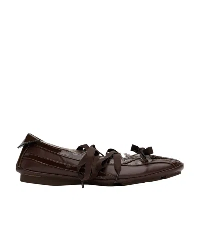 Kiko Kostadinov Brown Lella Hybrid Ballerina Flats In Hickory Brown/syrup