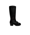Kiko Kostadinov Black Knotted Riding Boots In Black