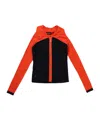Kiko Kostadinov Rover Knit Cardigan In Navy Blue/orange