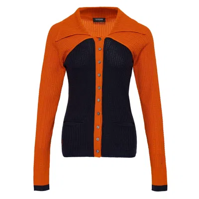 Kiko Kostadinov Rover Knit Cardigan In Orange