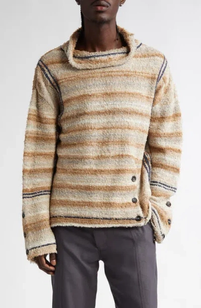 Kiko Kostadinov Beige Scarpitta Turtleneck In Beige& Grey Mix/grey