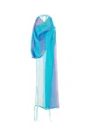 Kiko Kostadinov Viscose Blend Halter Top With Asymmetrical Hem In Multicoloured