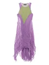 Kiko Kostadinov Shura Sleeveless Draped Dress In Multi