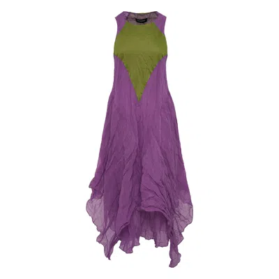 Kiko Kostadinov Shura Sleeveless Dress In Purple