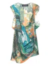 Kiko Kostadinov Silk Blouse With All-over Print.v Neckdraped Panel Construction|100% Silk. Hand Wash|relaxed Fittrue