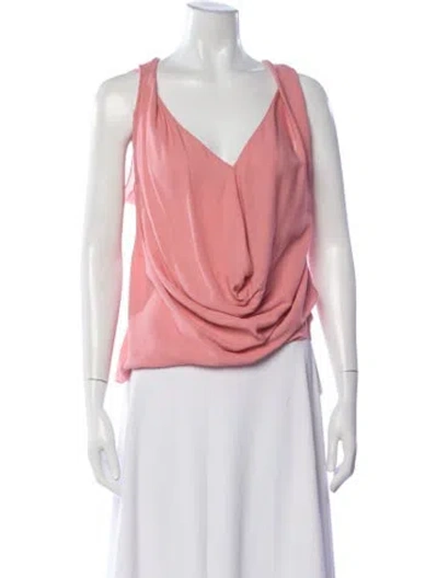 Pre-owned Kiko Kostadinov Silk Cowl Neck Top W/ Tags In Pink
