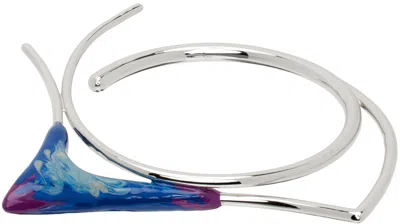Kiko Kostadinov Silver & Blue Ursa Bracelet In Metallic