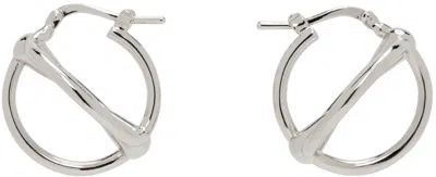 Kiko Kostadinov Silver Thorn Sphere Earrings In Metallic