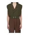 Kiko Kostadinov Khaki Orson Cardigan In Green