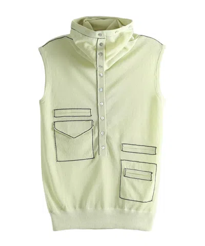 Kiko Kostadinov Kreiner Roll-neck Sleeveless Top In Green