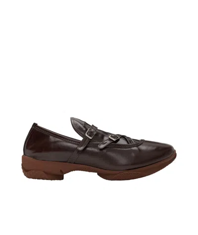 Kiko Kostadinov Sonia Buckled Loafers In Brown