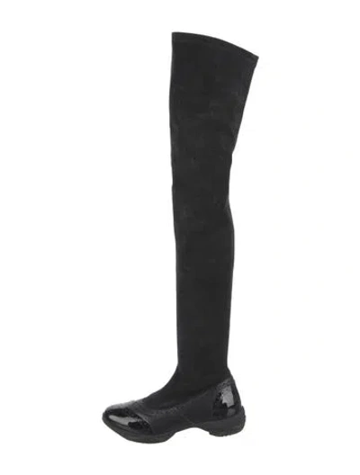 Pre-owned Kiko Kostadinov Sonia Suede Boots In Black