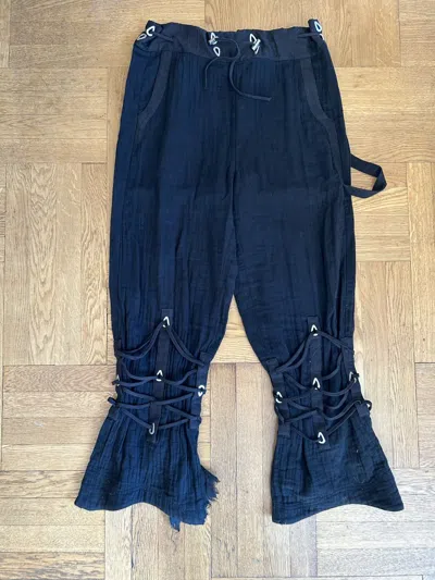 Pre-owned Kiko Kostadinov Ss21 Somnium Fredrick Pants In Black