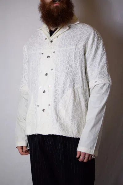 Pre-owned Kiko Kostadinov Ss22 Torino Shirt Jacket In White