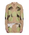 Kiko Kostadinov Stand Collar Casual Jacket In Green