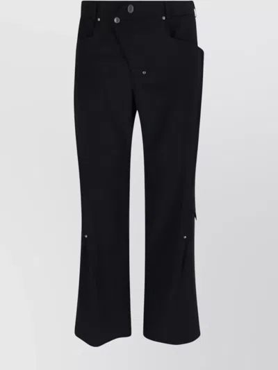 Kiko Kostadinov Straight Leg Trousers With Pockets And Loops In Black