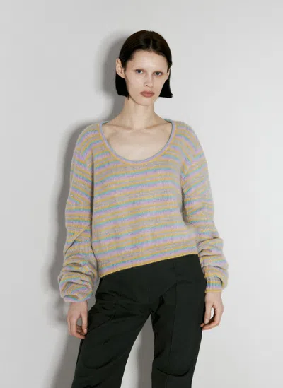 Kiko Kostadinov Striped Curl Sweater In Multicolour