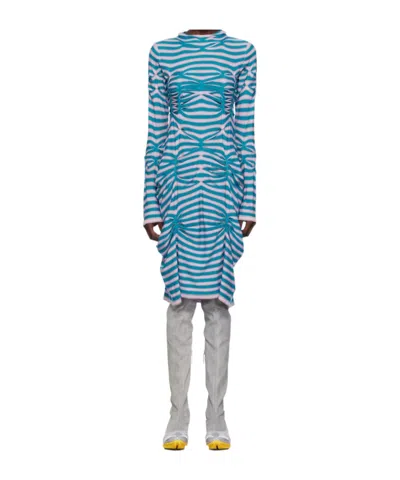 Kiko Kostadinov Striped Dress In Multi
