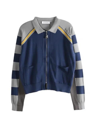 Kiko Kostadinov Long-sleeved Knitted Cardigan In Blue