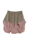 Kiko Kostadinov Stripe-pattern Bubble-hem Mini Skirt In Multi