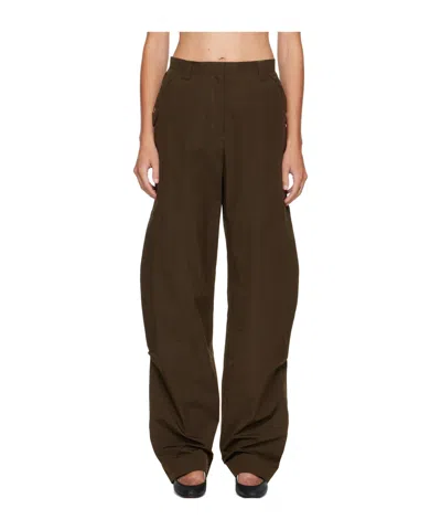 Kiko Kostadinov Tapered-leg Casual Trousers In Brown