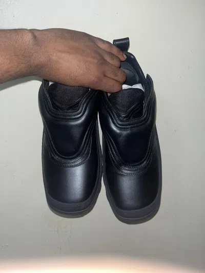 Pre-owned Kiko Kostadinov Tokin Strap Shoes In Charcoal Black