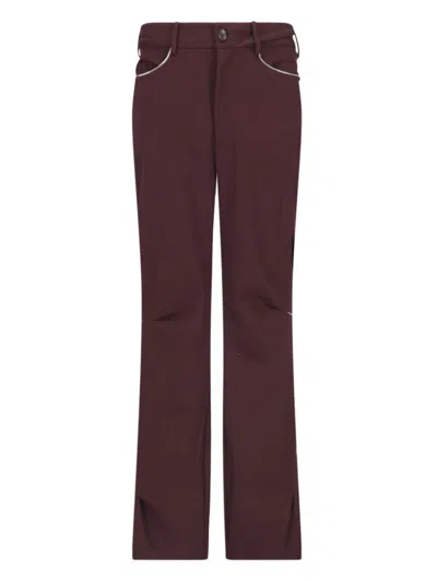 Kiko Kostadinov Burgundy Ohne K-dart Trousers In Brown
