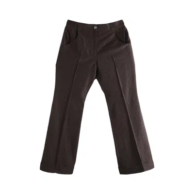Pre-owned Kiko Kostadinov Tunin Flared Trouser 'dark Elm' | Brown | Women's Size 36
