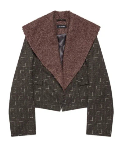 Kiko Kostadinov Tweed Jacket In White