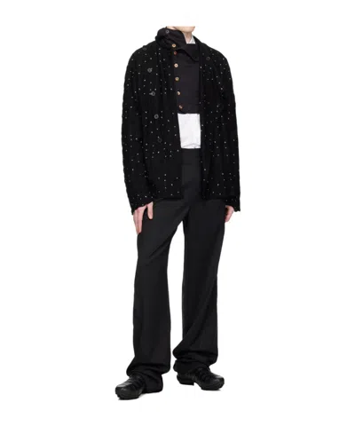 Kiko Kostadinov Twill Casual Pants In Black