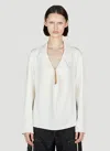 Kiko Kostadinov Pointed-flat Collar Blouse In White