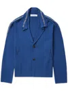 Kiko Kostadinov Ugo Knitted Blazer In Blue