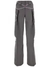 Kiko Kostadinov Flounced Side Polyester Pant In Grey