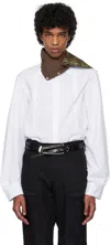 Kiko Kostadinov White Zafar Shirt In Striped White