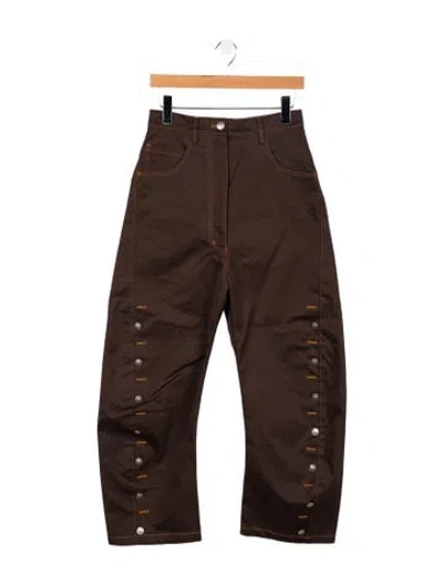 Pre-owned Kiko Kostadinov Wide Leg Pants In Brown