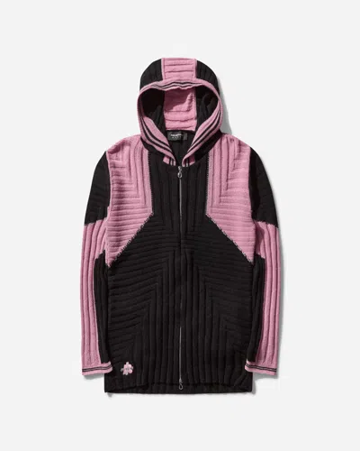 Kiko Kostadinov Women S Dakota Oversized Hooded Knit Raven Black / Rose Quartz In Multicolor