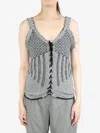 Kiko Kostadinov Gray Urd Tank Top In Hurricane/midnight Black