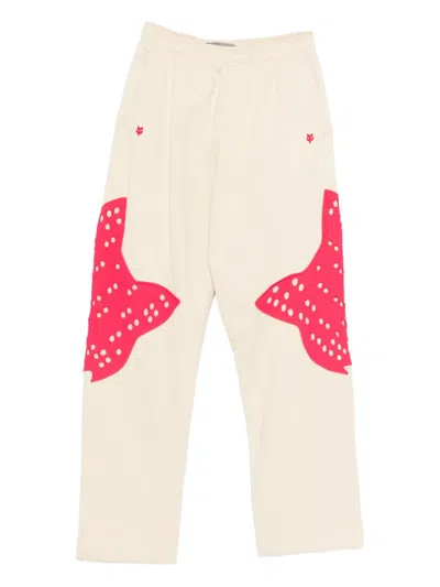 KIKO KOSTADINOV X FOX LAB PERFORATED FOX FLEECE JOGGERS