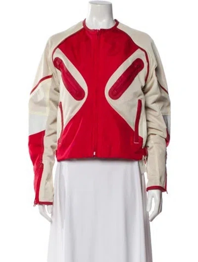 Pre-owned Kiko Kostadinov X Fox Labs Silk Bomber Jacket W/ Tags In Red