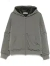 Kiko Kostadinov X Fox Sherpa Zip-up Hoodie In Grau