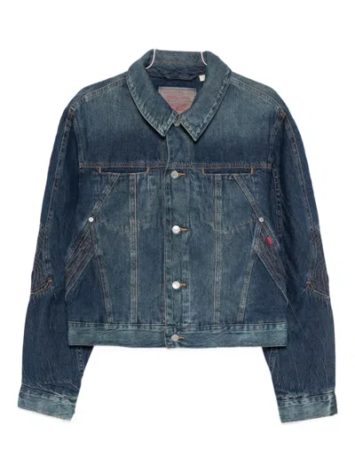Kiko Kostadinov X Levi´s Articulate Buttoned Panelled Jacket In Blue
