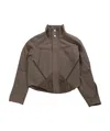 Kiko Kostadinov Zafar Cropped Jacket Herringbone Wool In Brown