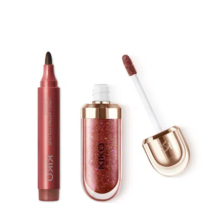Kiko Milano Exclusive Lip Combo (various Shades) - Spiced Brownie