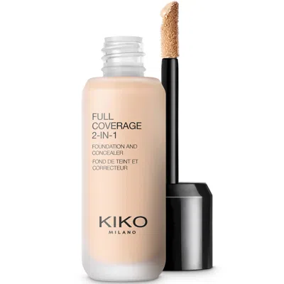 Kiko Milano Full Coverage 2-in-1 Foundation And Concealer 25ml (various Shades) - 01 Warm Rose In White