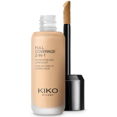 Kiko Milano Full Coverage 2-in-1 Foundation And Concealer 25ml (various Shades) - 55 Warm Beige In White
